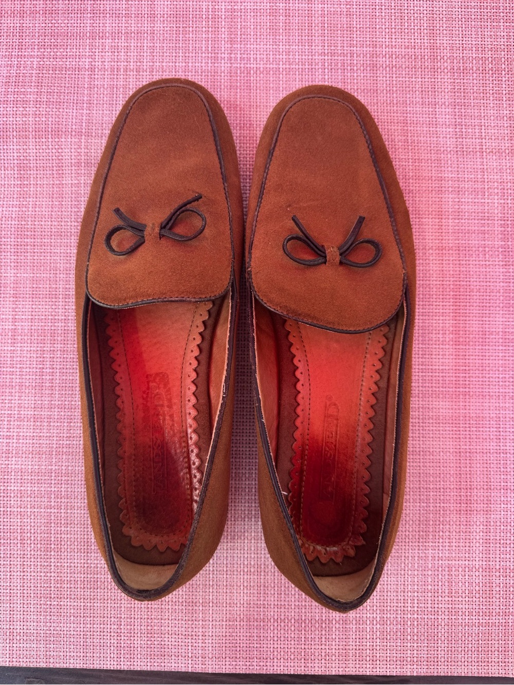 Women’s Lands’ End Suede/Leather Loafers in Chestnut Brown Size 9 EUC
